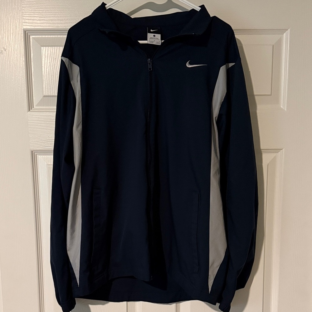 Nike Deep Navy Blue and Gray Jacket with Logo